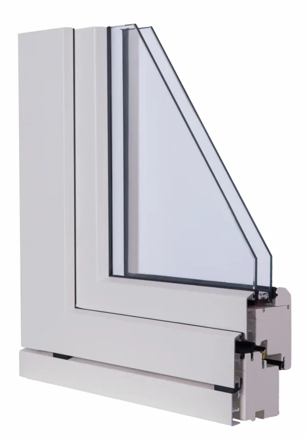 Finestra in legno-alluminio Ermetic, dettaglio del fermavetro esterno
